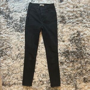 Madewell black skinny jeans 10 inch high rise size 26 tall